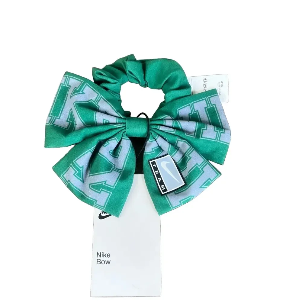 Nike NEW Team Bow Gorge Green Grey Ponytail Holder SKU# H24111